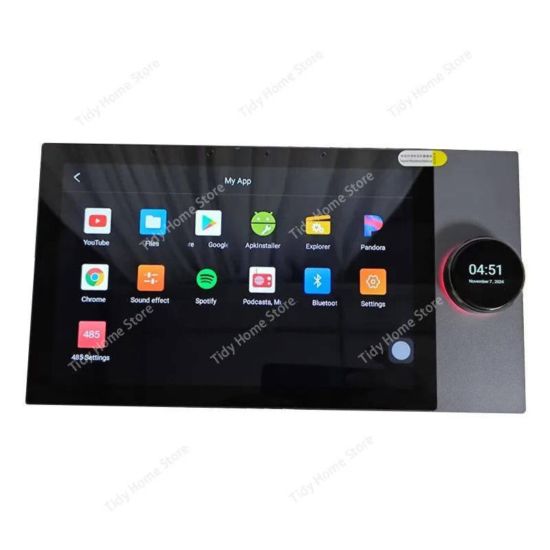 The 10-inch multi-functional whole-house smart background music host ZigBee gateway can be connected to 8 wired speakers