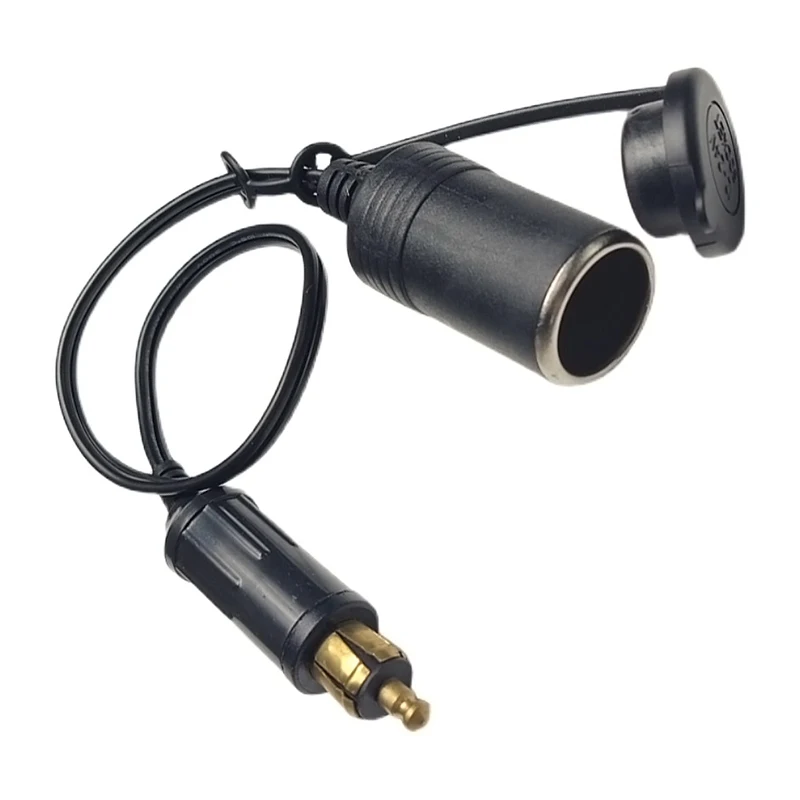 

DC 12V 24V EU Plug For BMW DIN Hella Motorcycle Charger Socket Outlet Convert to Car Cigarette Lighter Adapter Power Lead Cable