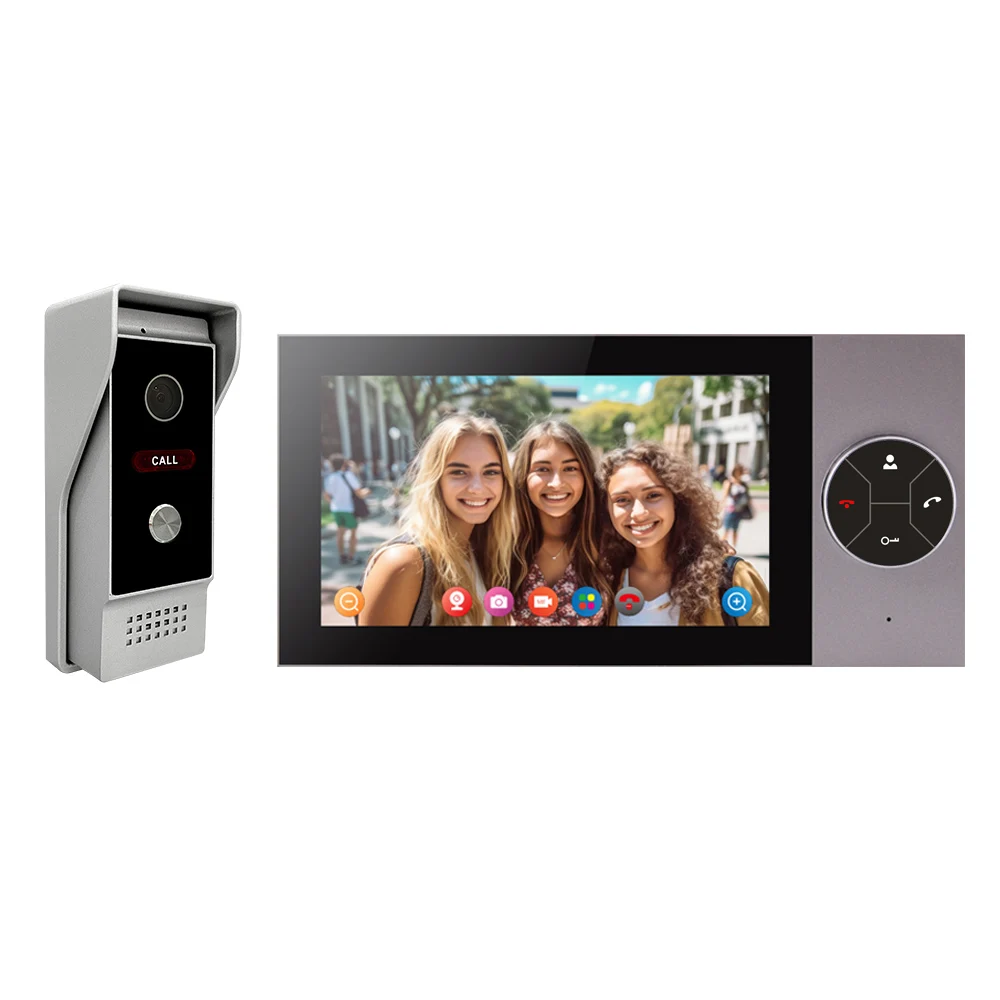 

Tuya 7-Inch Visual Intercom /Motion Detection/ Video Capture/ Villa Apartment High-Definition Video Surveillance Intercom