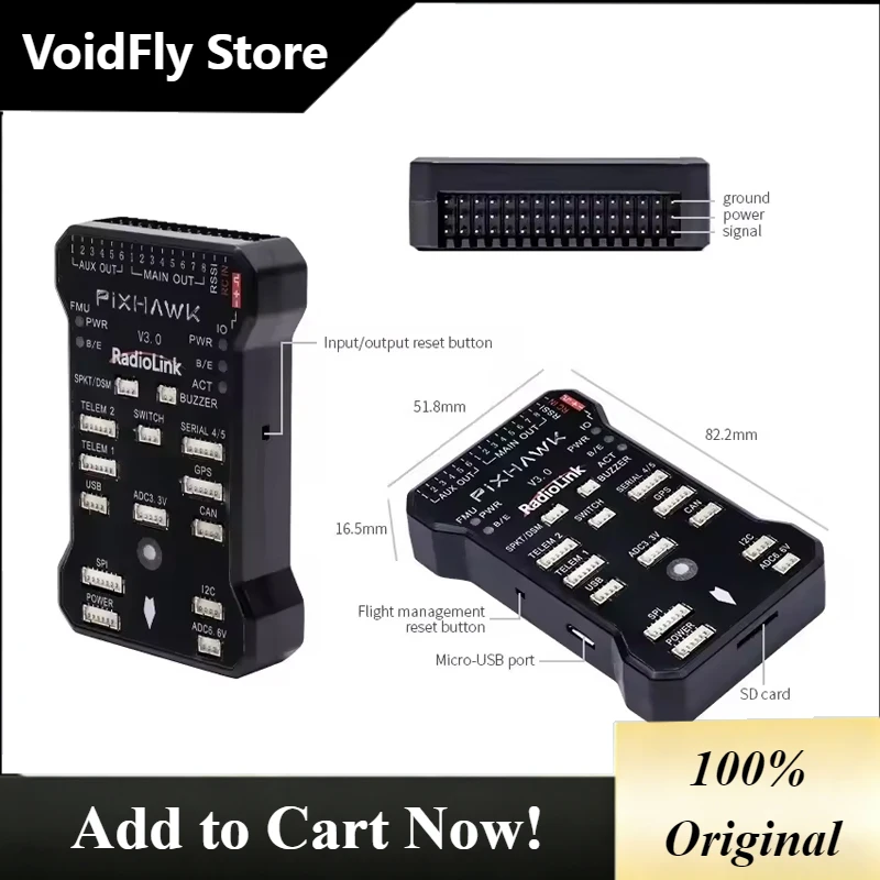 VoidFly RadioLink PIXHAWK Flight Controllers PIX Built-in GPS Gyro Accelerometer For Multi-rotor Aircraft RC Drone Car Boat Robo