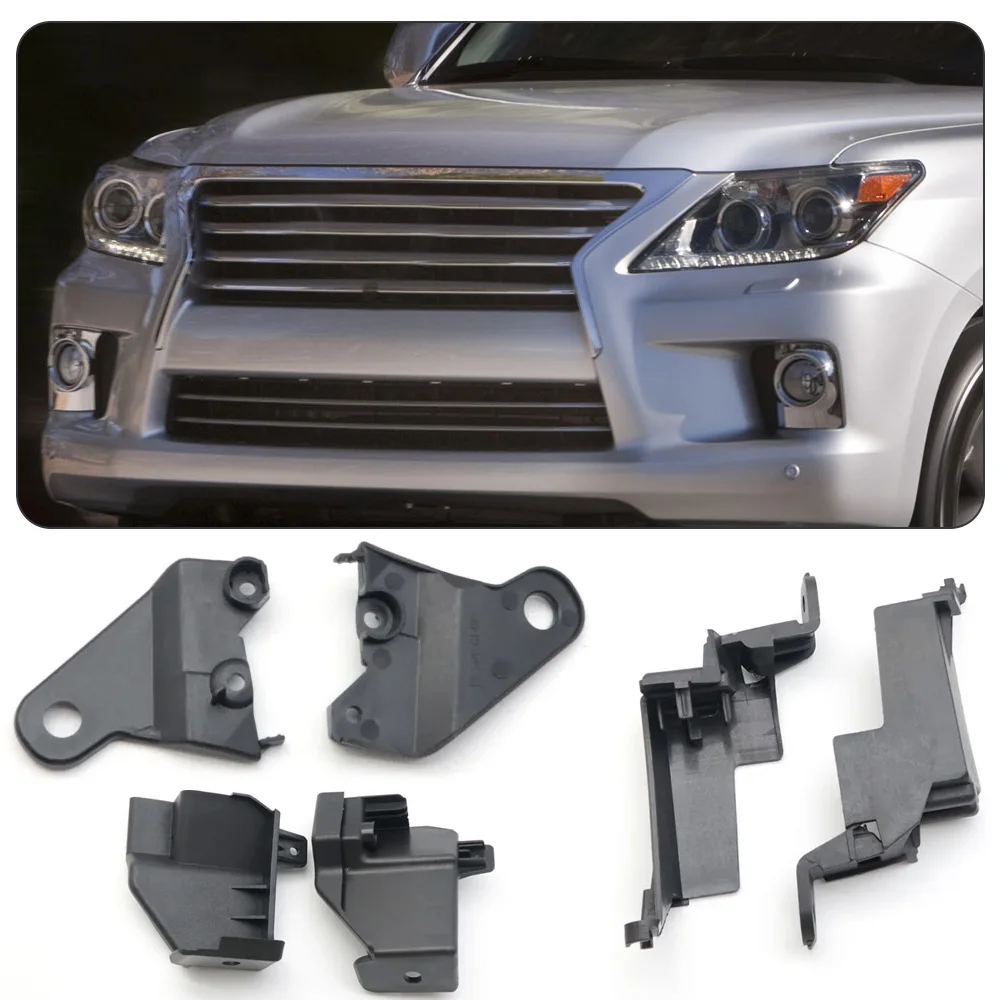 

Для Lexus LX570 2015 2016 2017 2018 2019 2020 автомобильный левый и правый передний бампер, кронштейн для ремонта фар, комплект аксессуаров