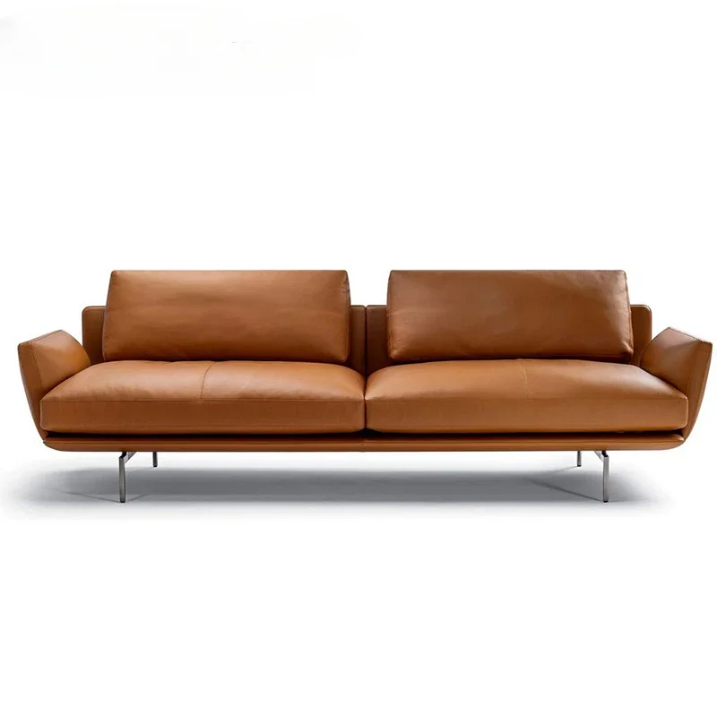 

Modern genuine leather sofa light luxury living room first layer cowhide corner leather sofa