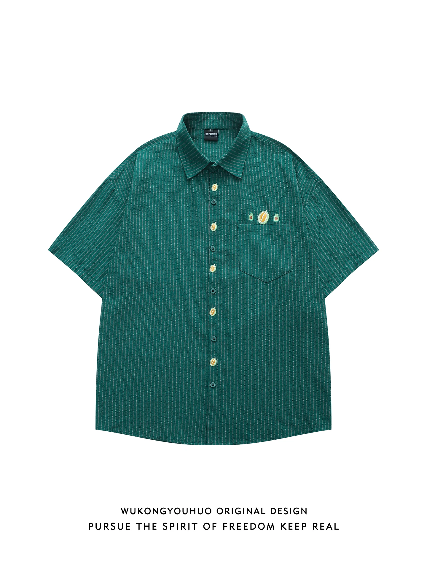 

Летняя мужская рубашка с вышивкой в полоску, свободного кроя, винтажная, модная, брендовая, повседневная, для пар, с коротким рукавом