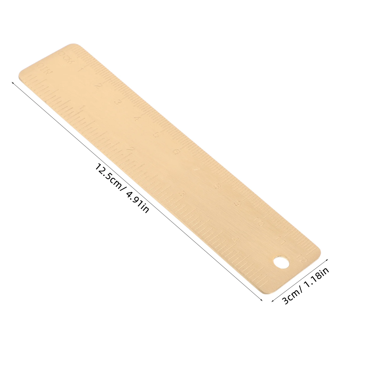 2 قطعة 12 سنتيمتر النحاس حاكم المحمولة لوحة صغيرة أداة قياس مقياس دقيق علامات للرسم في الهواء الطلق وحدات مقياس حاكم