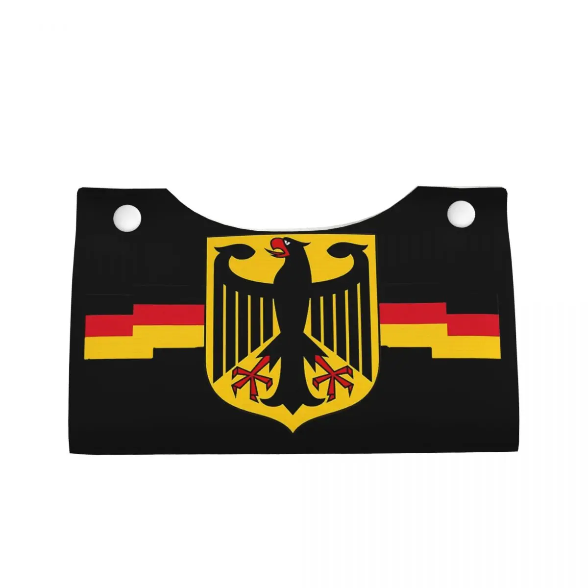 Custom German Eagle On Shield Tissue Box Cover Rectangular PU Leather Germany Flag Facial Tissues Holder for Bathroom