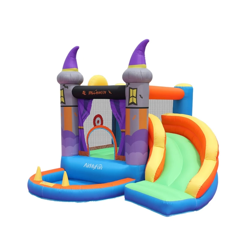 Inflatable indoor children's playground equipment jump bed slide outdoor large bouncy castle trampoline