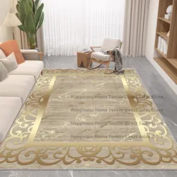 Nordic Luxury Style Carpet in The Living Room Easy Clean Absorbent Soft Mat Antiskid Lounge Decor Rugs Big Size Room Floor Mats