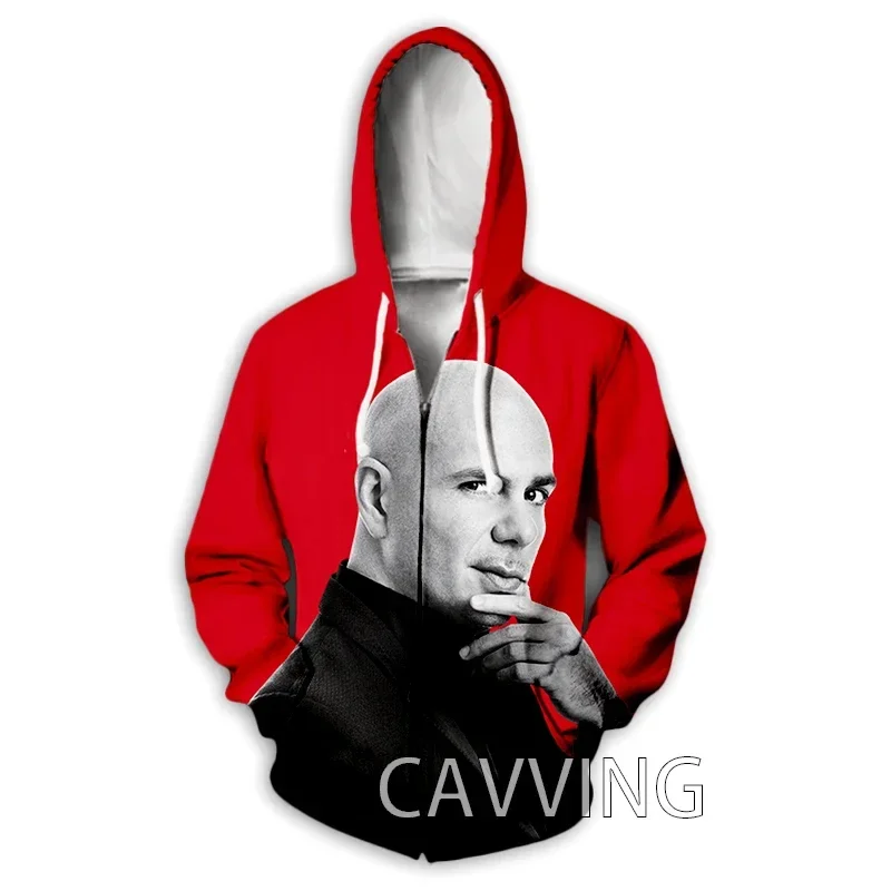 New Fashion 3D Print  Rapper Pitbull  Zipper Hoodies Zip Up Hooded Sweatshirts Harajuku Hoodie Hip Hop Sweatshirts