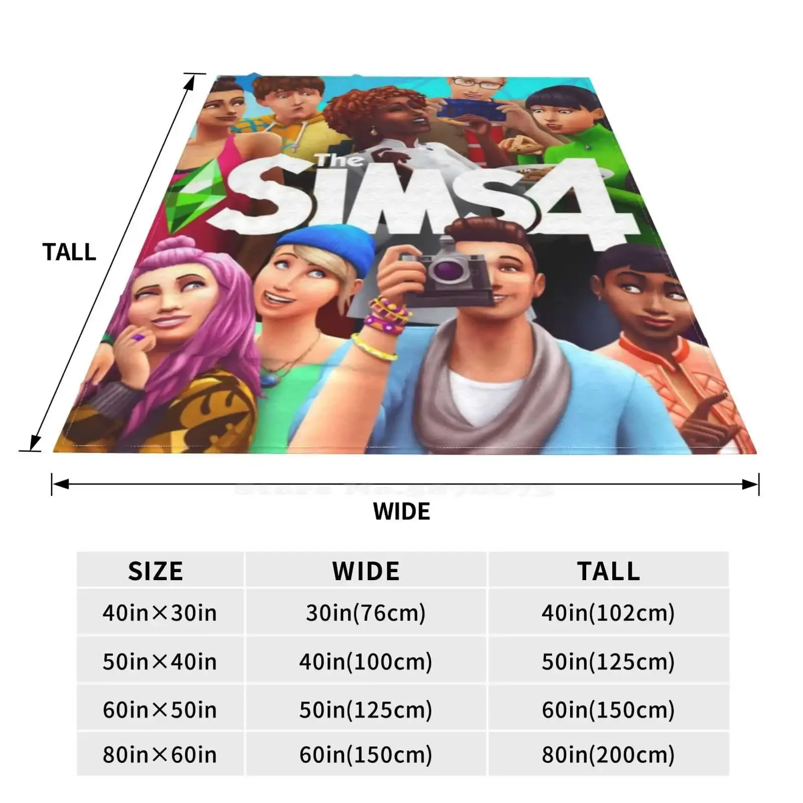 The Sims 4 Video Game Best Selling Room Household Flannel Blanket The Sims 4 Plumbob The Sims 3 The Sims 2 Gaming Ts4