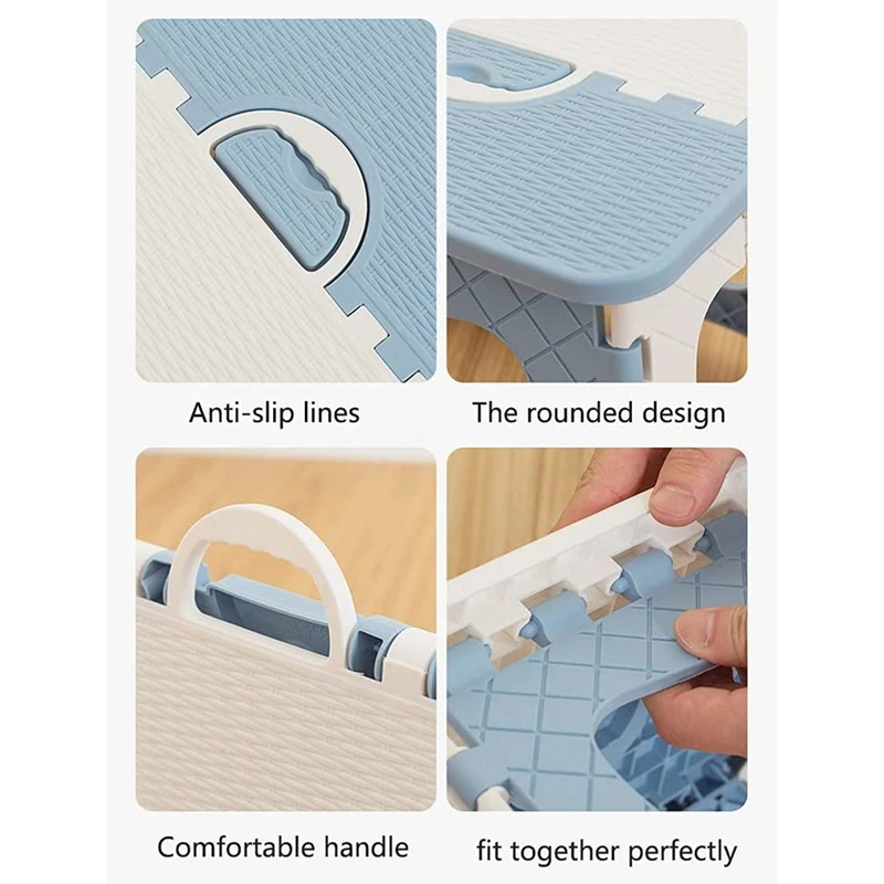 Folding Step Stool - Portable, Small Size For Easy Storage, Easy For Adults To Use In The Bathroom, Garden, Kitchen image 6