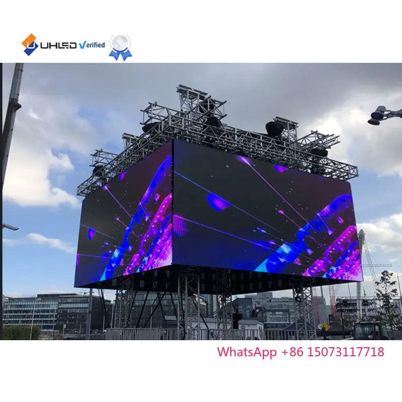 Outdoor P2.604 P2.976 P3.91 Verhuur LED-scherm 500 * 500 mm Indoor / Outdoor LED Videomuur Podiumachtergrond voor