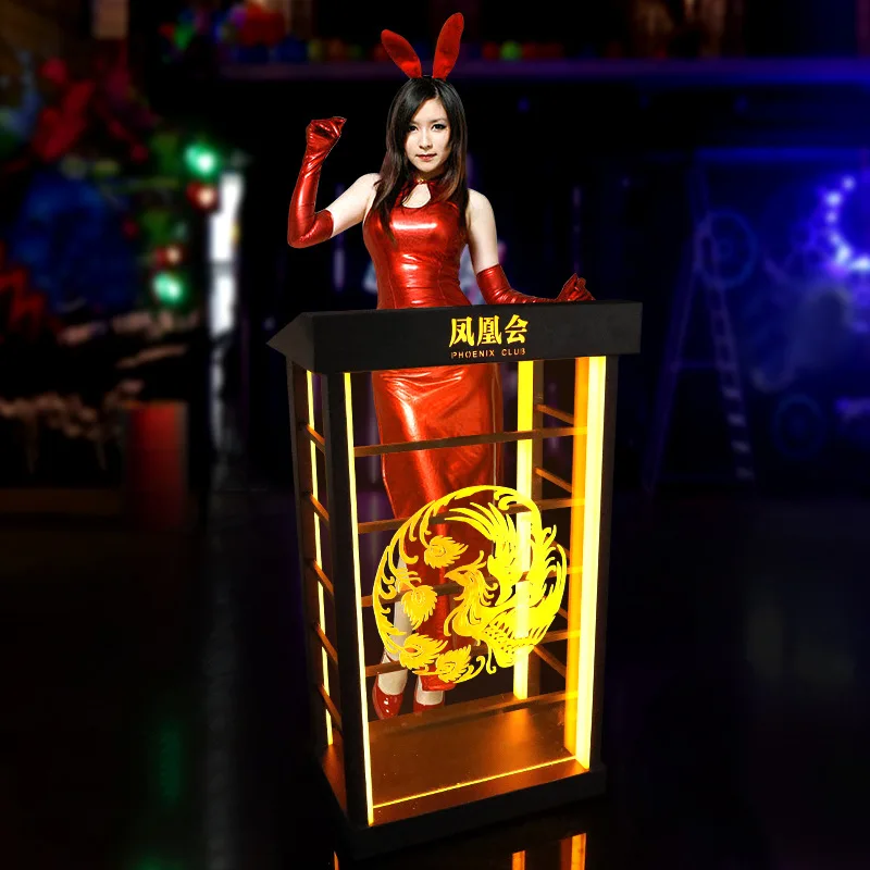 

KTV Bar Nightclub Private International Club Entrance Luminous Valet Parking Desk Reception Welcome Desk LED Bar Counter