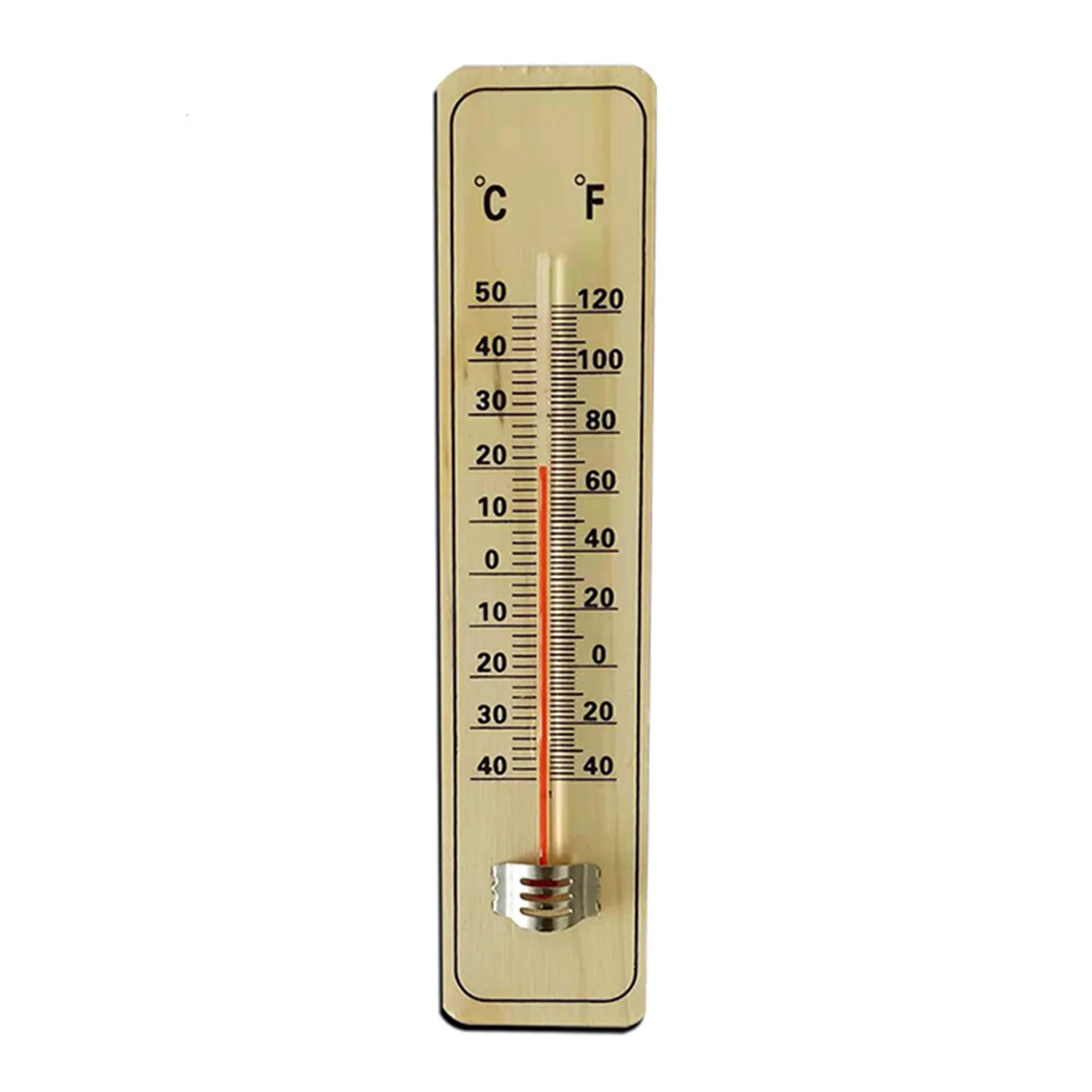 

Brand New Yard Wooden Thermometer Garden Décor Analogue Thermometer Portable Reliable Traditional -40 °C To 50 °C