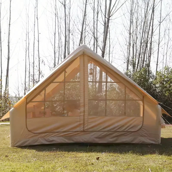 6.3 Outdoor Waterproof Inflatable House Tent With Mosquito Screen 4 Season Removable Large Door Air Tent image 5