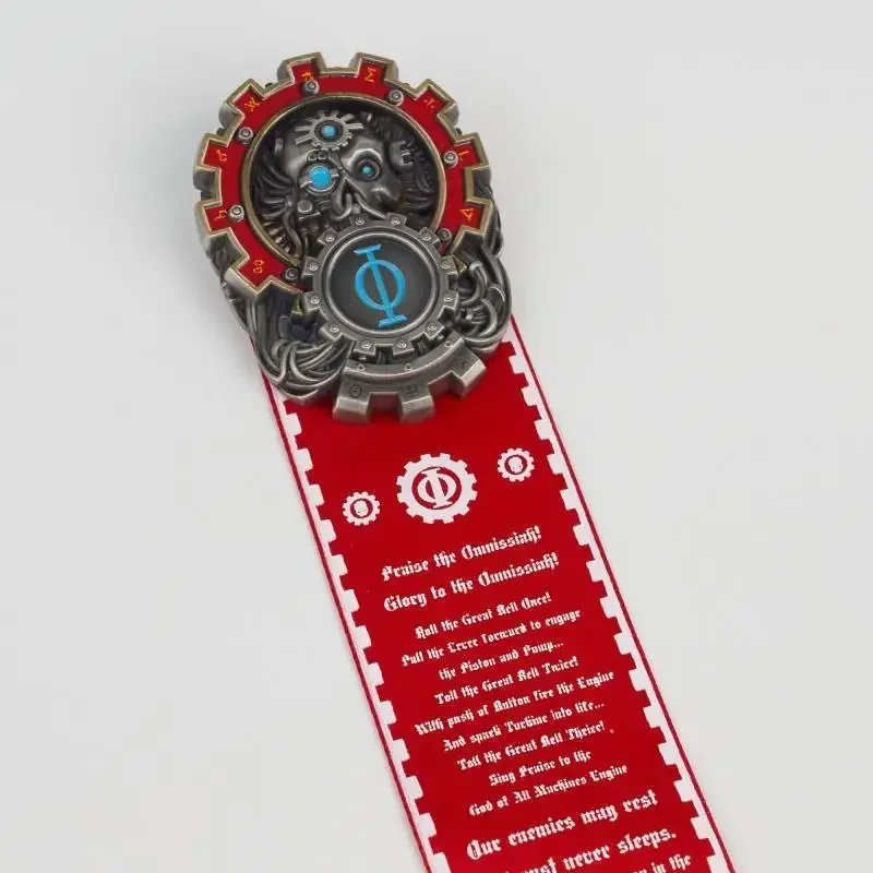 jogo-god-of-machines-badge-acessorio-de-broche-com-design-de-impressao-de-culto-mecanico