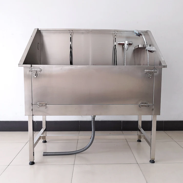 

AIROW Luxury Dog Grooming Bathing Tub Hot Sale 304 Stainless Steel Small Animals Cat Friendly for Bathroom Pet Shower Brush