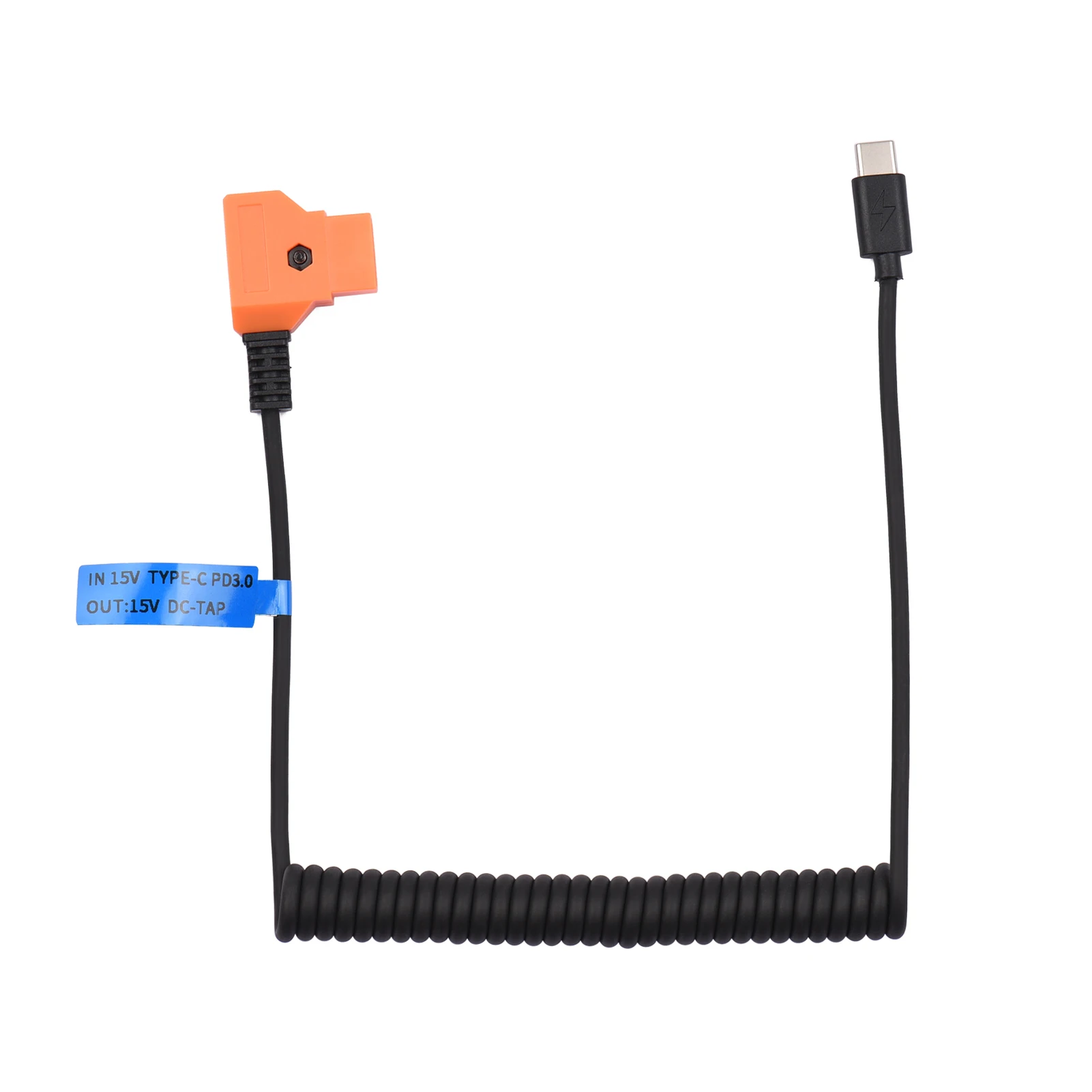 15V PD3.0 USB Type-C Male to 15V D-Tap Male Connector Power Cable for V-mount Battery USB type-C to D-tap Male Connection Cable
