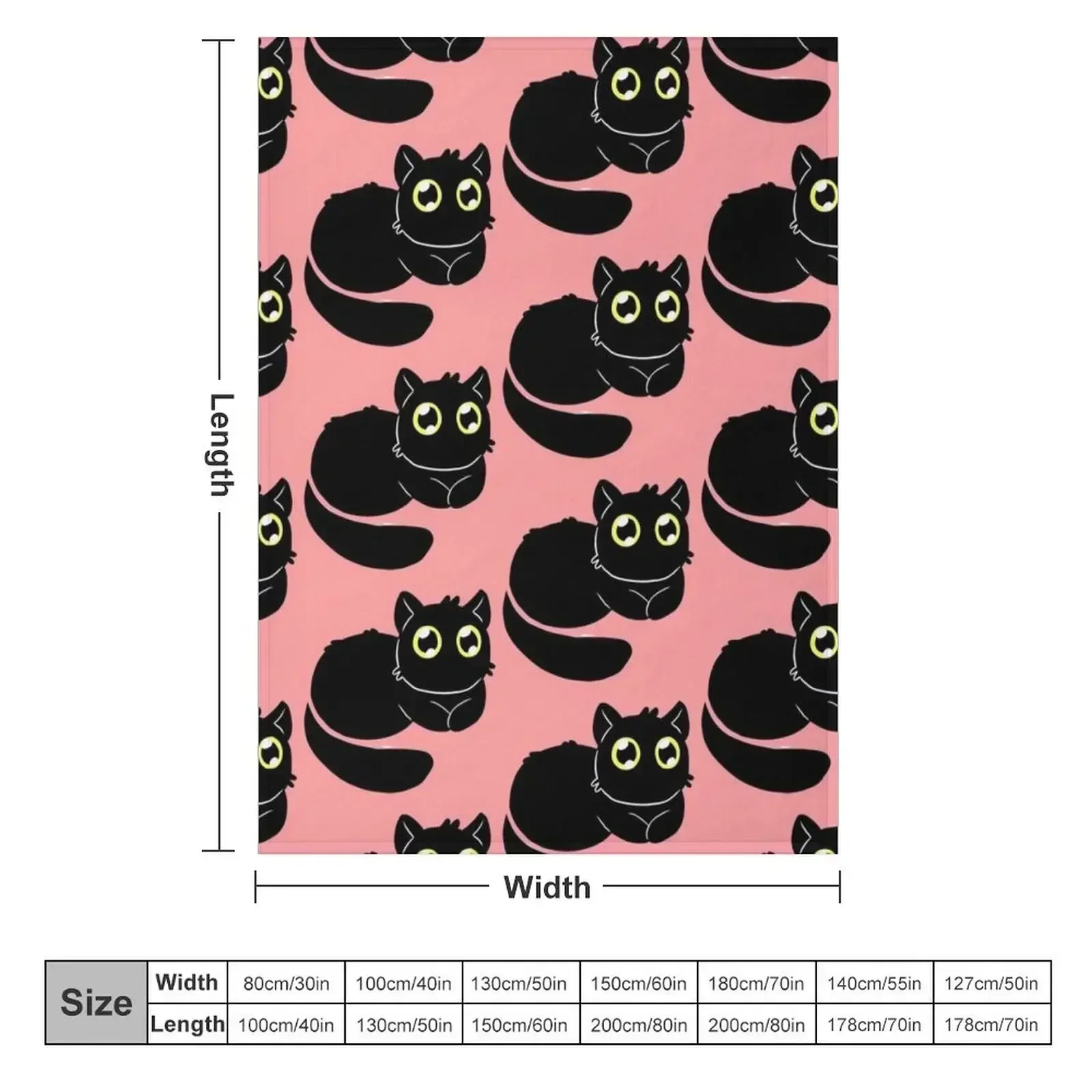 Black Cat Throw Blanket Cute Plaid Luxury Brand Quilt Single Flannels Blankets