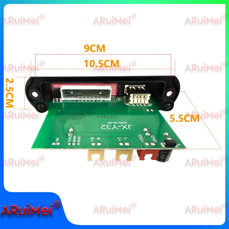 160W Amplifier Bluetooth 5.0 MP3 WMA APE Decoder Board DC 12V Handsfree Car Audio USB TF FM Radio Mp3 Music Player Speaker