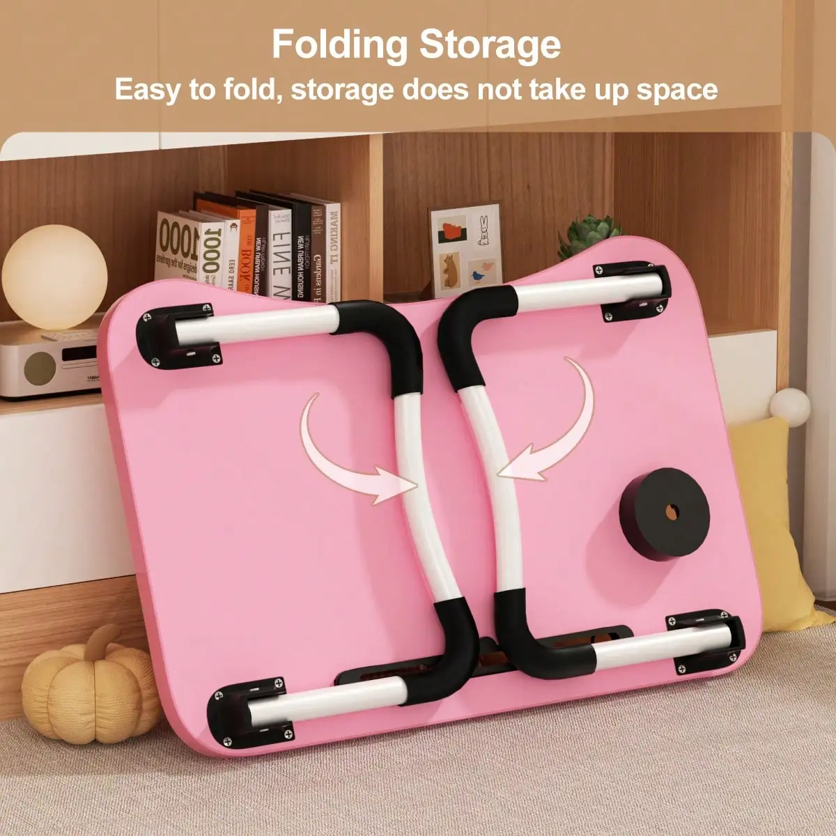 Portable Foldable Laptop Bed Tray – With Cup Holder for Bed/Sofa/Living Room Floor (Dining/Reading/Writing/Work)