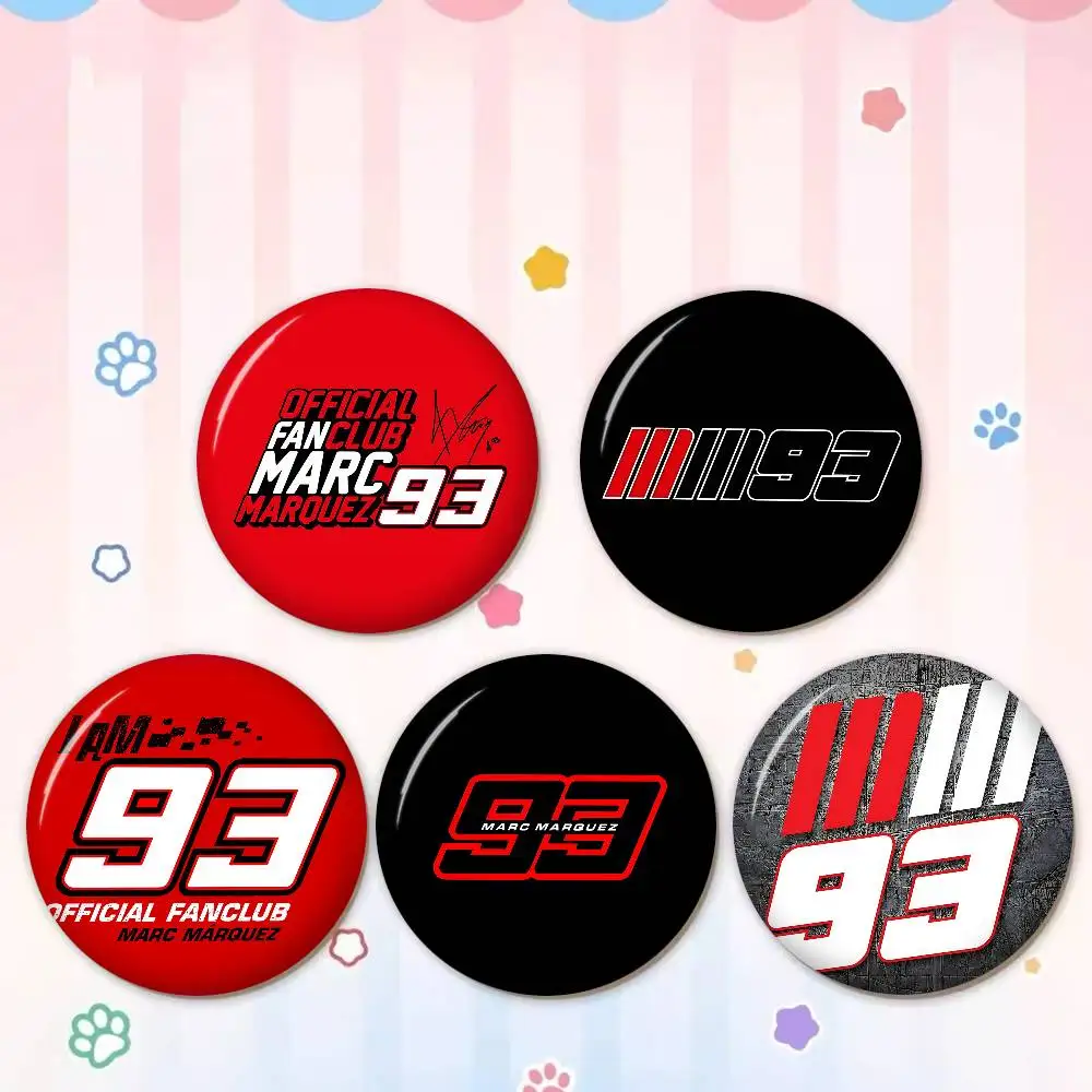 M-Marquezs-s 93 Logo 58mm Handmade Brooch Cartoon Cosplay Badge on Backpack Jewelry Accessories Gifts