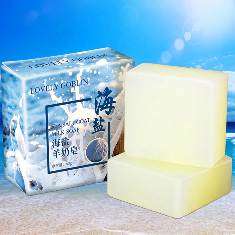 Sea Salt Soap Facial Cleaner Pimple Acne Remover Opens Pores Goat Milk 60g