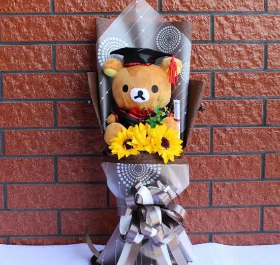 Cartoon Anime Series Plush Kids Toys bear Graduation Bouquet Children's Day Valentine's Day Birthday Christmas Graduation Gifts