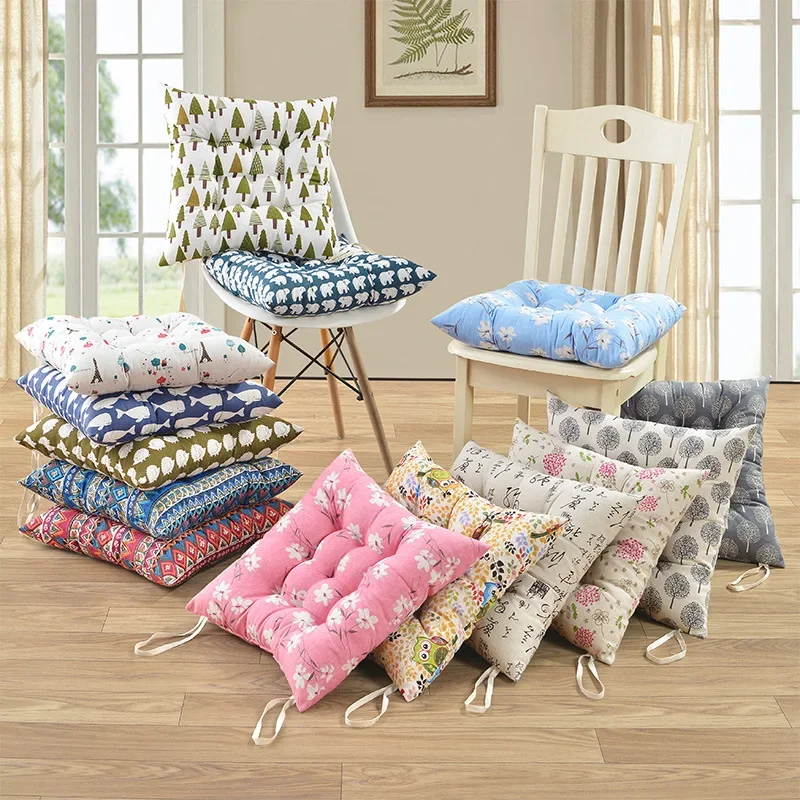 

Cotton and Linen Cushion Chair Cushion Thickened Winter Chair Cushion Four Seasons Tatami Seat Cushion Student Stool Cushion