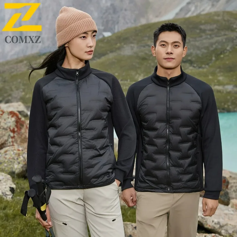 

COMXZ ветрозащитный легкий пуховик с толстым воротником-стойкой, лыжное пальто-парка, уличная удобная зимняя куртка, мужская одежда