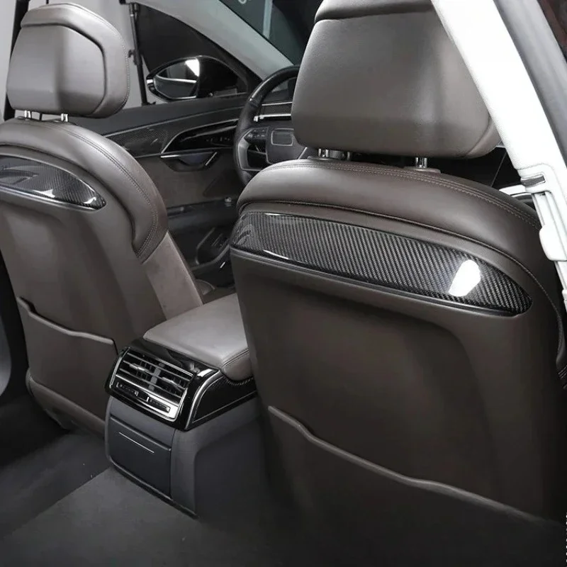 

For Audi A8 Real Dry Carbon Fiber 2018-2021 Seat Back Decorative Shell Interior Decoration Modification Decorative Accessories
