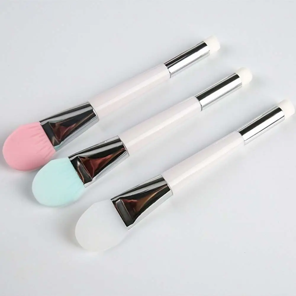 Cosmetic Tool Silicone 3 Colors Beauty Facial Mud Stirring Stick Facial Makeup Brush Double Head Mask Brush Makeup Applicator