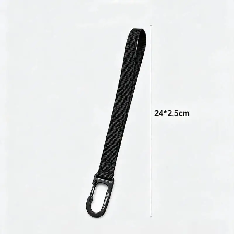 EDC Quick Clip Spring Snap Hook Multifunctional Webbing Carabiner Anti-rust Heavy Duty for Electric Bike Backpack Outdoor Hiking
