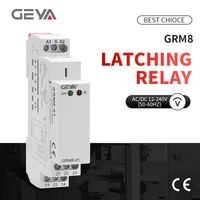 GEYA Relé de enganche de carril Din 220V Relé de impulso DC12V 24V 16A Relé electrónico 220V con CE CB