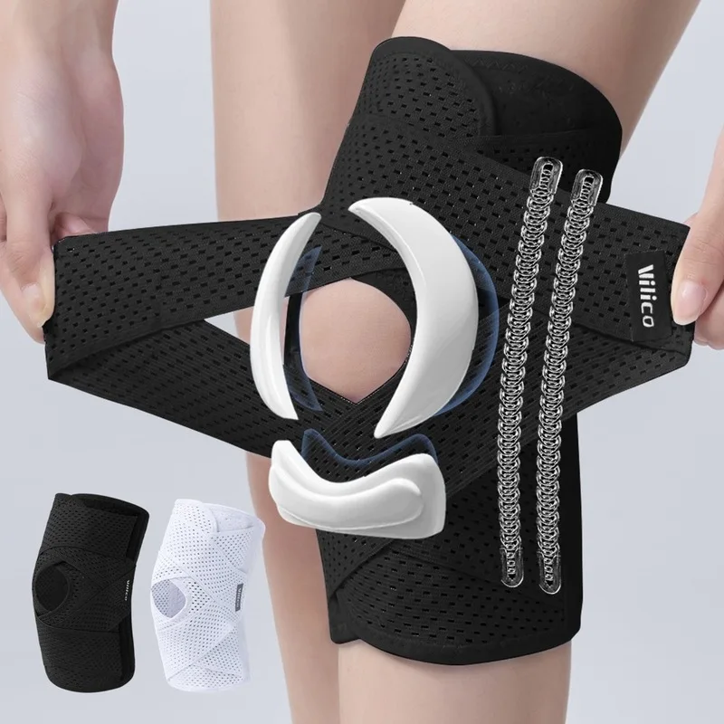 HUIBAOGE Japan's sixth-generation meniscus knee brace for sports, running, basketball, and hiking, providing knee joint