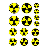 Nuke Radioactive Nuclear Radiation Warning Symbol Vinyl Decal Sticker Laptop Decal 2\