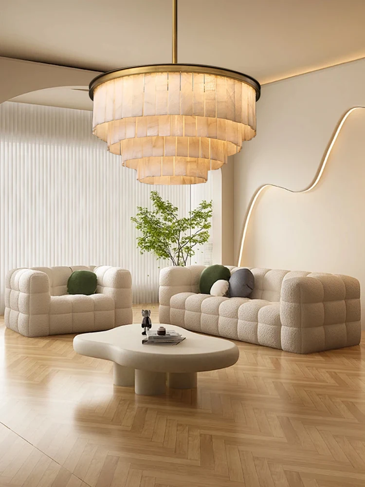 Designer Bronze Frame Pendant - 59" Long Marble Rectangle Lamp for Luxury Kitchen Island & Dining Room