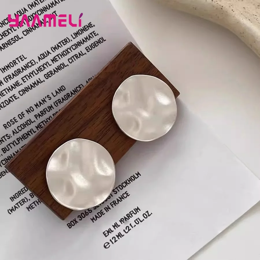 925 Sterling Silver Irregular Geometric Earrings for Women Ladies New Trendy Temperament Korea Jewelry Fast Shipping