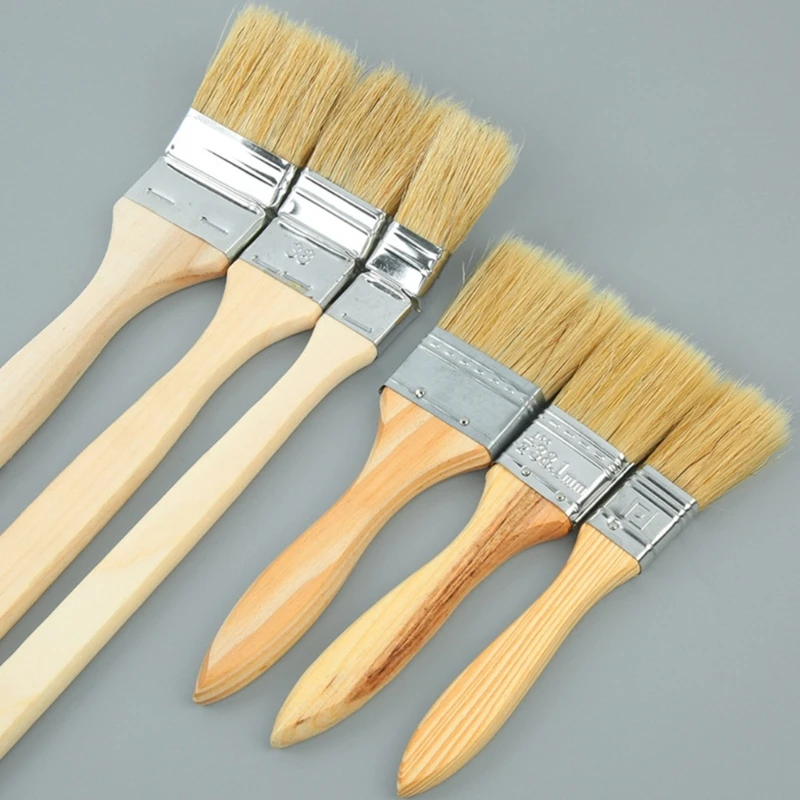 Artist Flat Paint Brush Flat Head Paint Brush Large Paint Brush for Oil Acrylic Painting Watercolor Wood Wall Decorating