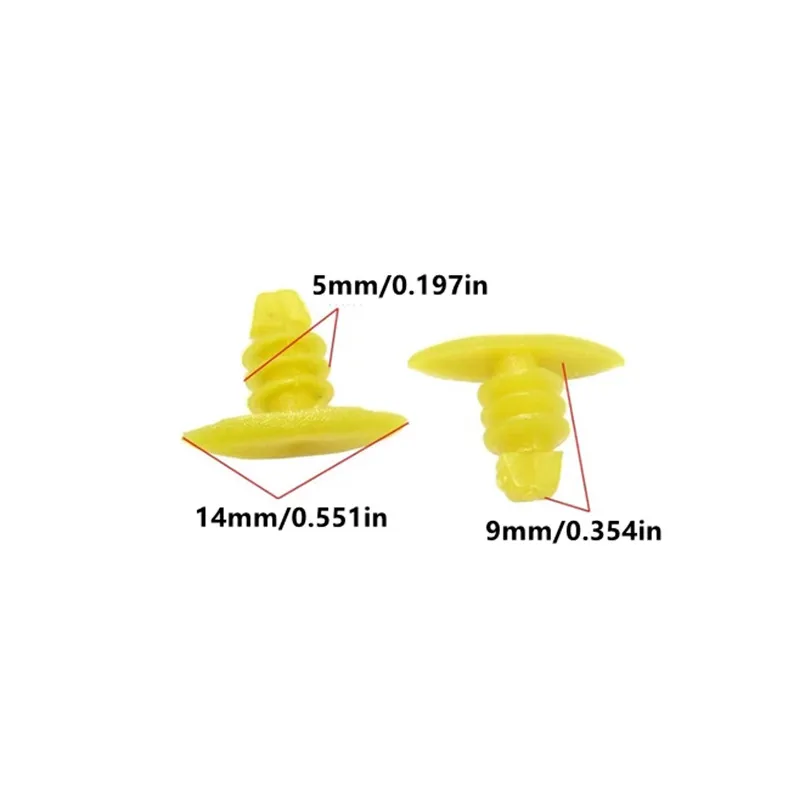 100pcs Universal Car Auto Weatherstrip Retainer Screws Rivets Clip Push Bumper Fastener for Mazda Honda Toyota BMW For All Car