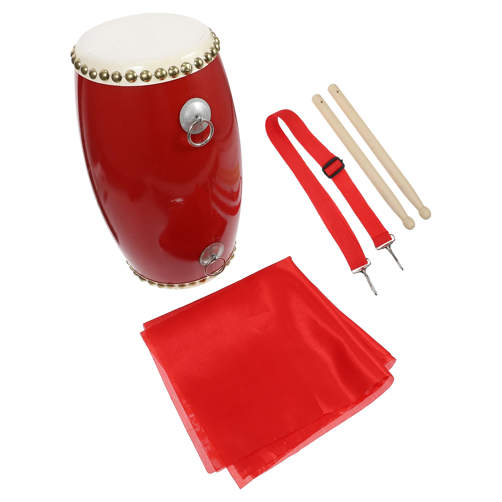 Waist Drum Cowhide Red Percussion Instrument Chinese Portable Simple Pvc Professional Hand Performance