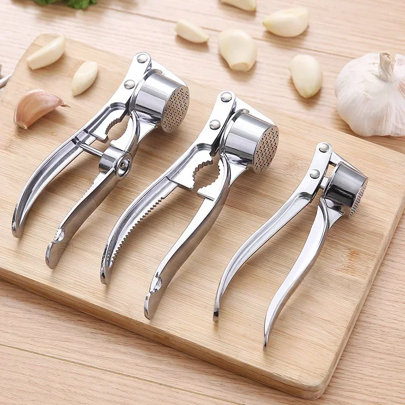 

5 In 1 Garlic Press Clip Walnut Scraper Fish Scale Open Wine Multi-functional Stainless Steel Manual Pull Type Garlic Beater