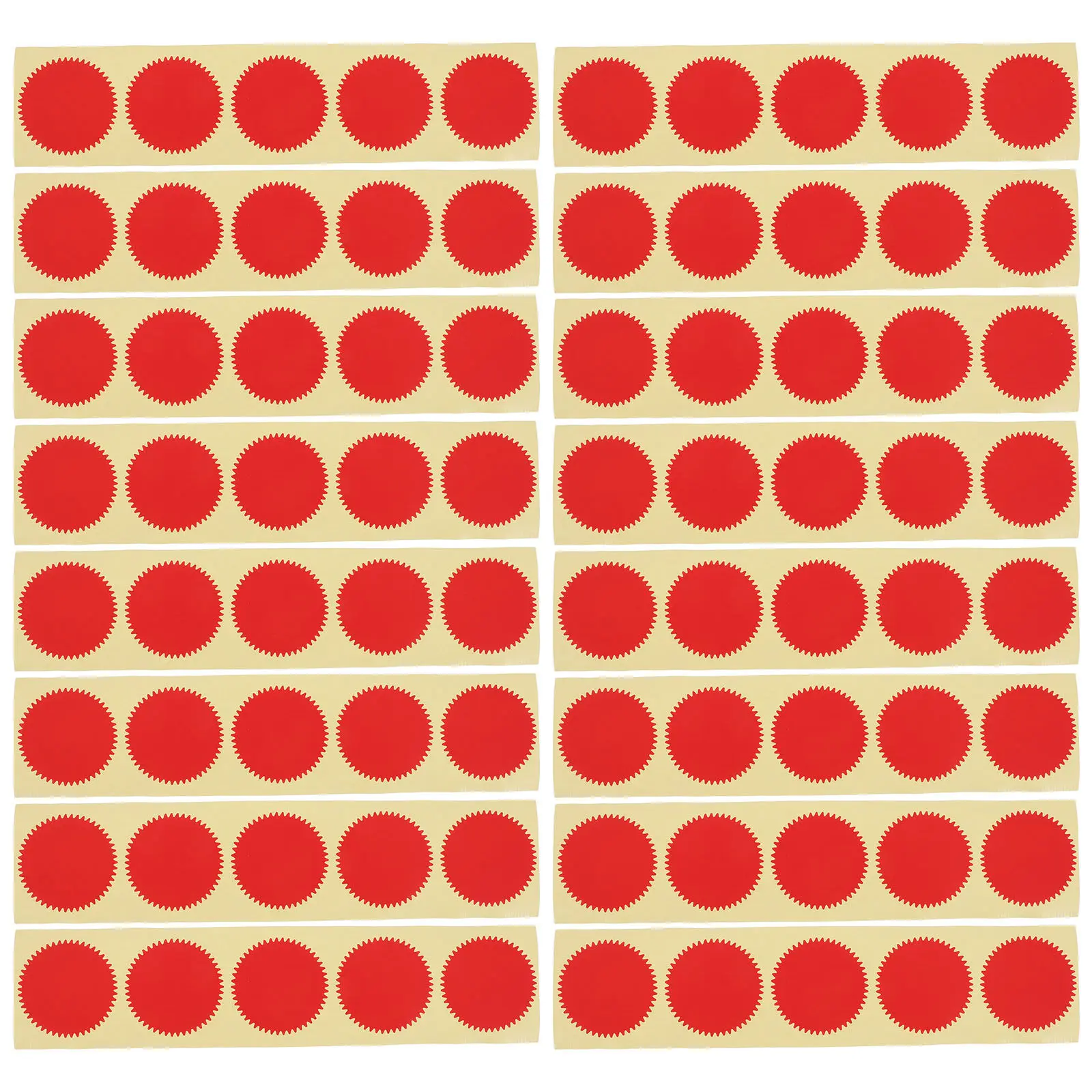 

60 Sheets 45Mm Red Serrated Edge Embossed Certificate Seal Labels Round Self Adhesive Stickers for Awards Diplomas Envelopes