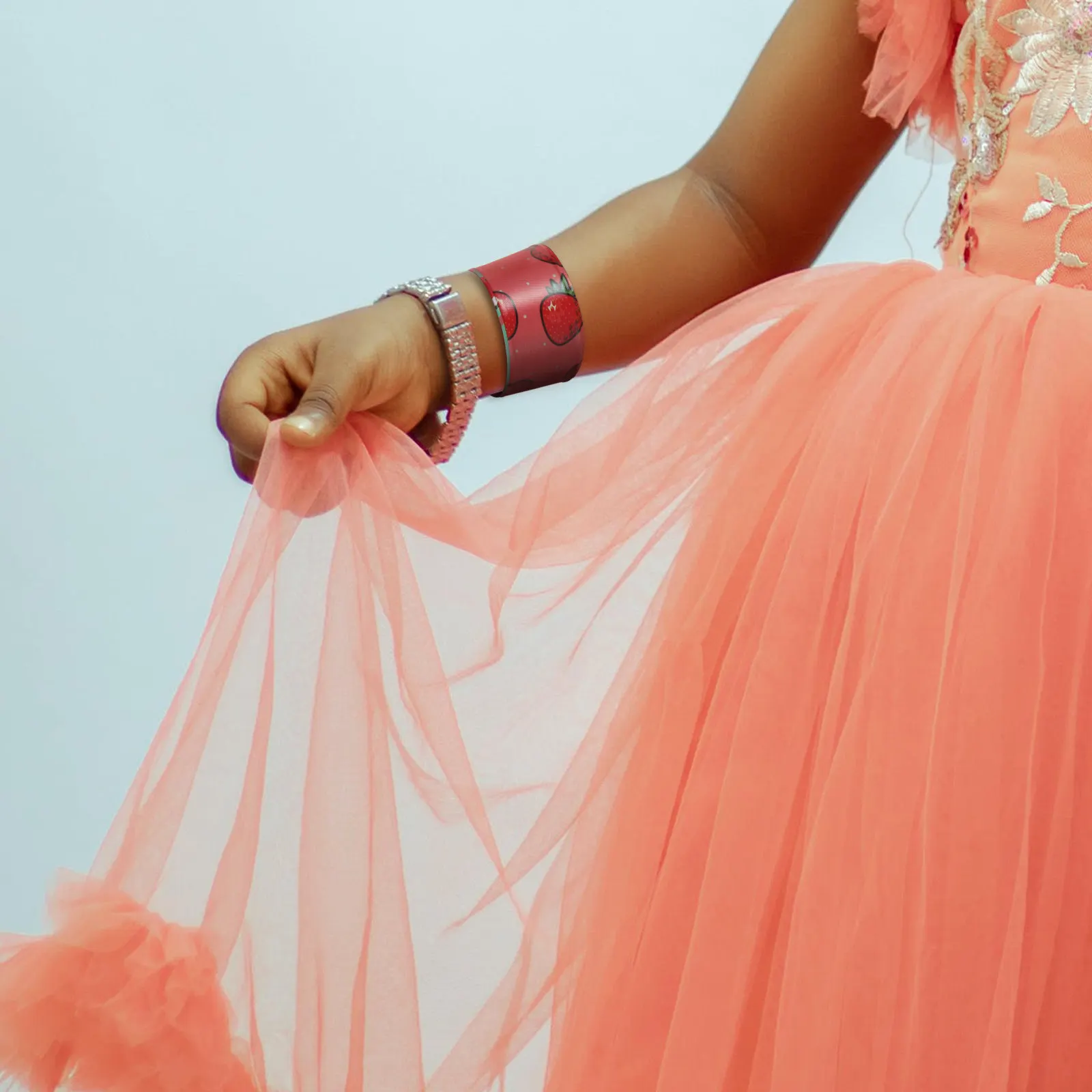 

12 шт. милых браслетов-слэпов с фруктами, удобные эластичные браслеты для длительного ношения, для мероприятий, игр, подарочных наборов, фестивальных аксессуаров