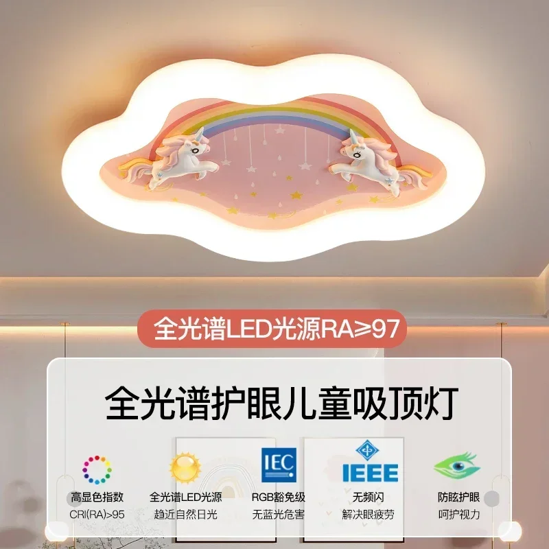 

Светильник для детской комнаты, спальня, комната принцессы, потолочный светильник, защита глаз, креативный мультфильм для мальчиков и девочек, 2024, новые лампы