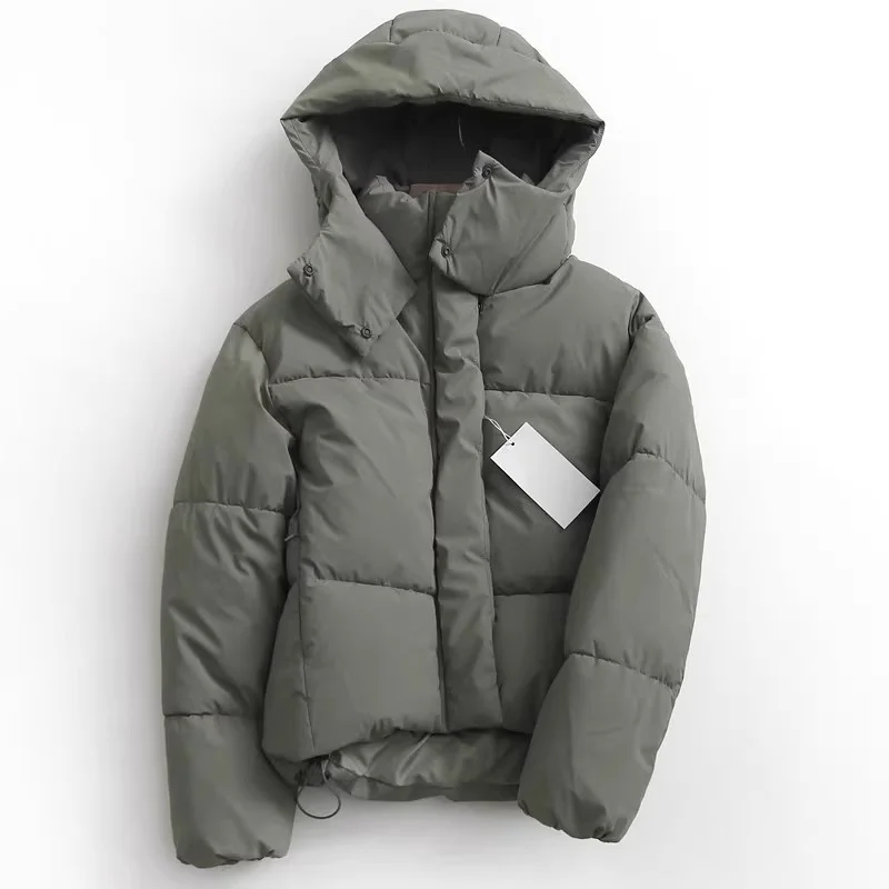 

Зимнее хлопковое платье свободного покроя с капюшоном, ветрозащитное теплое пальто, женское модное повседневное пальто с хлопковой подкладкой