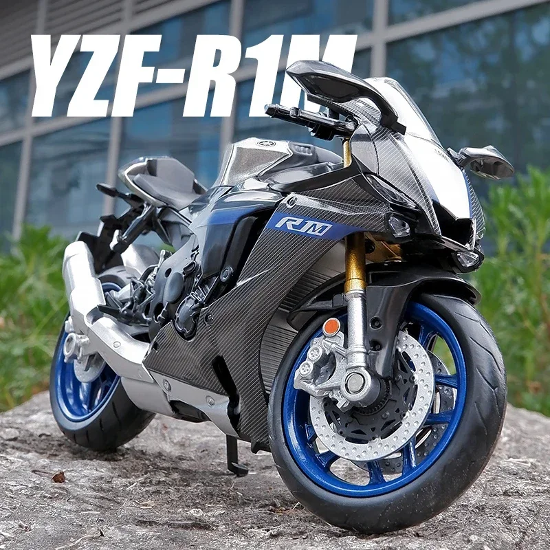 1:12 Yamaha YZF-R1M 60th Anniversary Motorcycle Model Toy Vehicle Collection Autobike Shork-Absorber Off Road Autocycle Toys Car