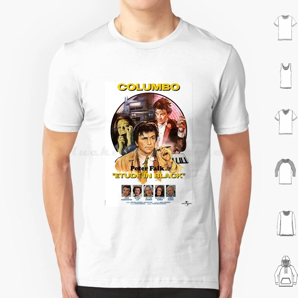 كولومبو وكاسافيتس تي شيرت كبير الحجم 100% قطن جينا رولاندز جون كاسافيتس امرأة تحت فيلم التأثير بيتر فالك #1