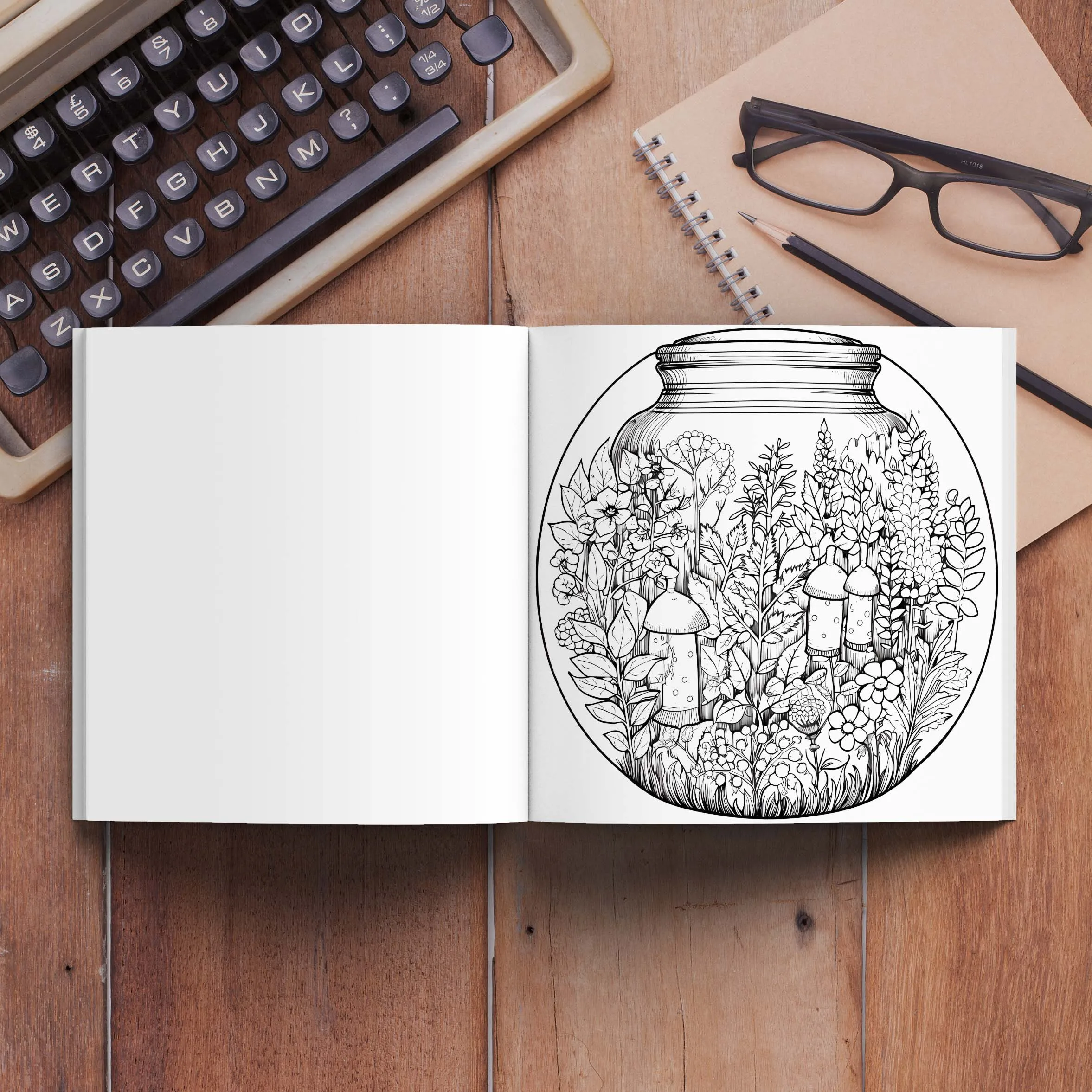 Bottle World Coloring Book 24 page Gift For Birthday Party Relieve Stress Kill Time Graffiti Painting Drawing Book Original