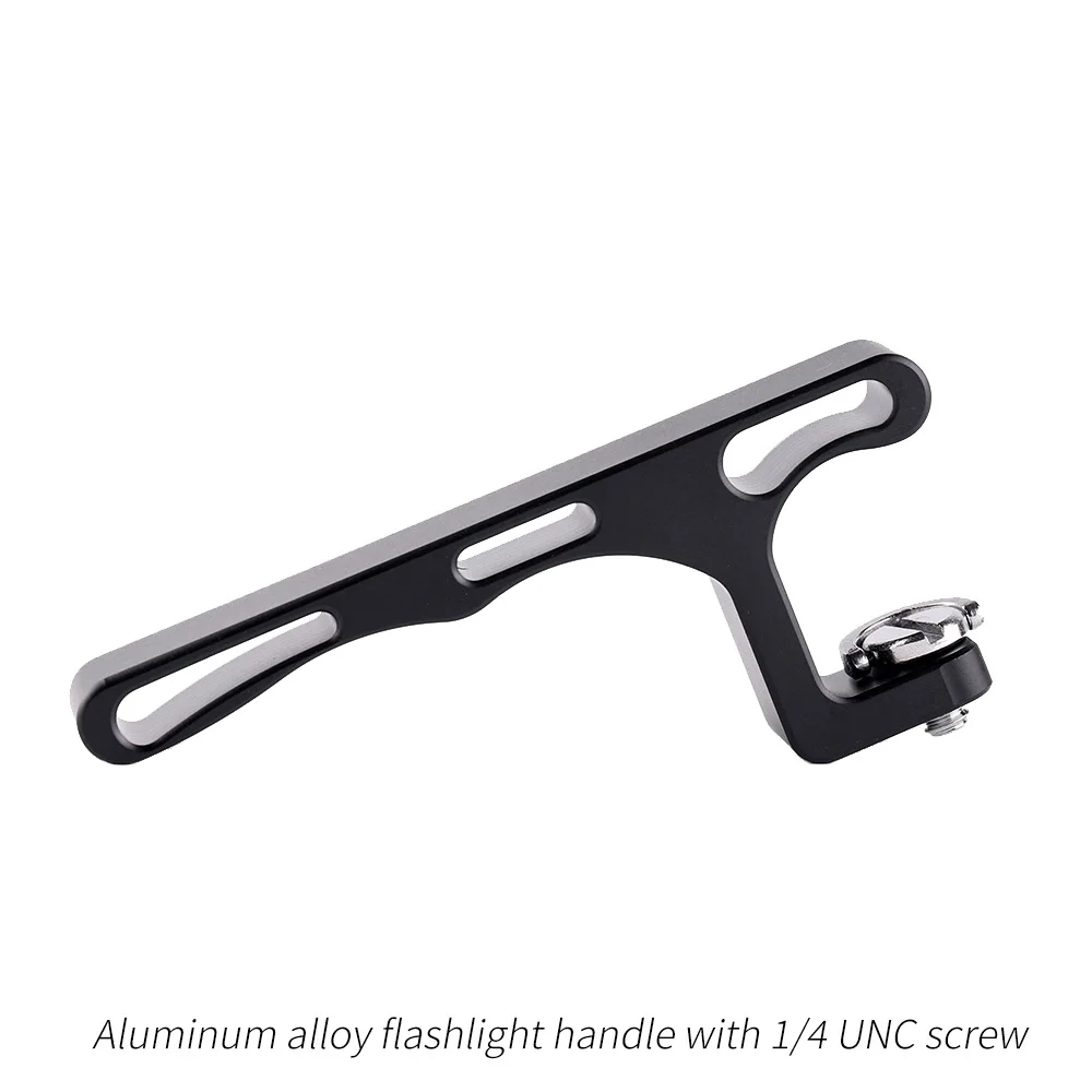 Aluminum alloy flashlight handle with 1/4 UNC screw