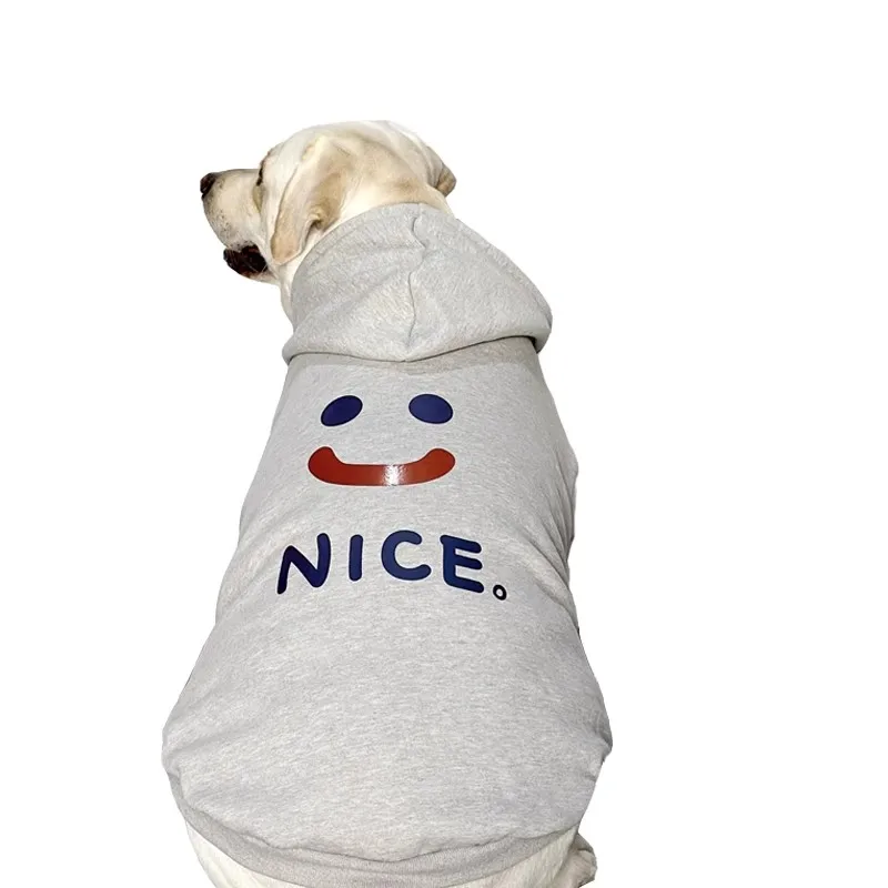 Trendy brand big dog clothes autumn and winter fleece sweatshirt Labrador golden furry herd Samoyed large dog clothing